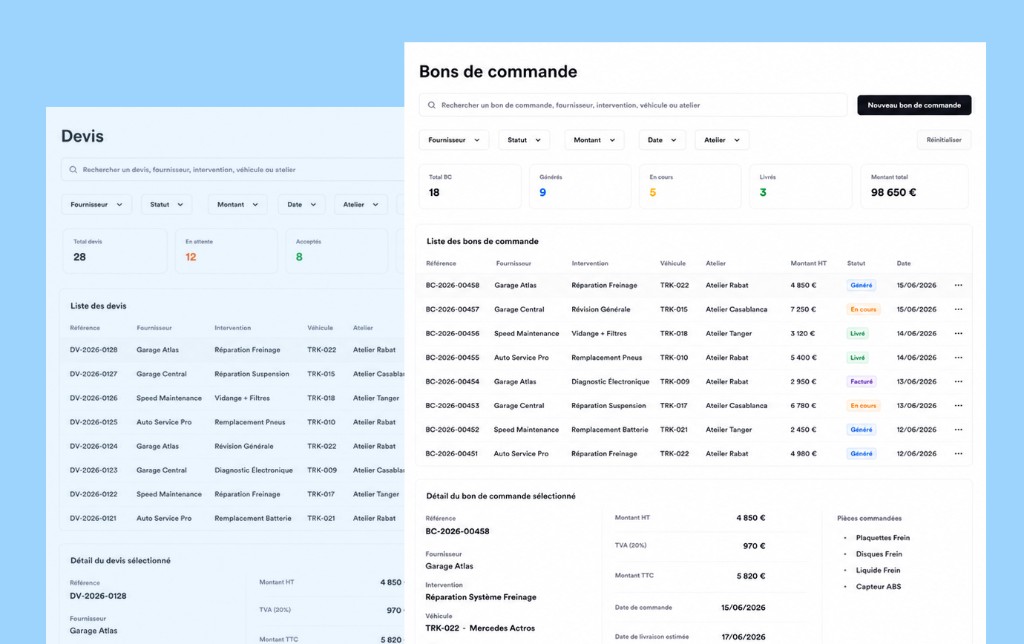 Devis et bons de commande